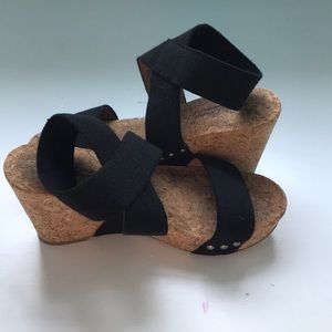 Lucky Brand Wedge High Heels with Black